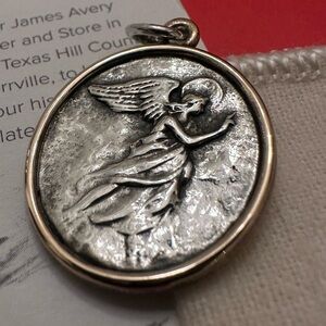 James Avery Retired And Rare Seraphina Angel Silver And Bronze Charm or Pendant